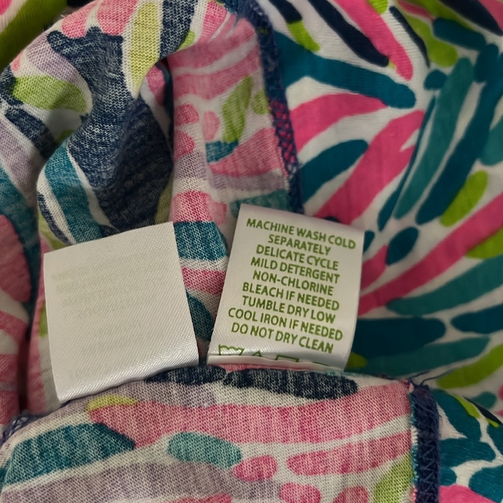 Lilly Pulitzer Palmira Dress Indigo Palm Reader Size Medium - Picture 8 of 8